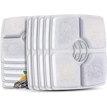 Cat Water Fountain Filters,10 Pack Replacement Filter Fit for Top Square 84oz/2.5L Cat Pet Fountain, 3 Filtration System — image 7