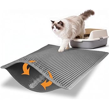 Pieviev Cat Litter Mat Double Layer Waterproof Urine Proof Trapping Mat 1 Pack (Gray, 30x24 Inch (Pack of 1)) — image 7