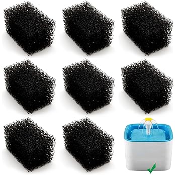 Cat Water Fountain Filters,10 Pack Replacement Filter Fit for Top Square 84oz/2.5L Cat Pet Fountain, 3 Filtration System — image 8