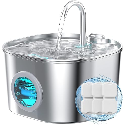 Cat Water Fountain Stainless Steel: 73oz/2.2L Cat Fountain for Drinking- Pet Water Fountain Inside - Automatic Dog Watering Dispenser Bowl - Pet Feeding & Watering Supplies — image 8