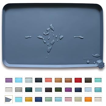 Bulkniu Large Silicone Cat Litter Mat, Waterproof/Urineproof, Litter Recycling, Easy to Clean, Soft on Kitty Paw (22"X34"- Grey) — image 8