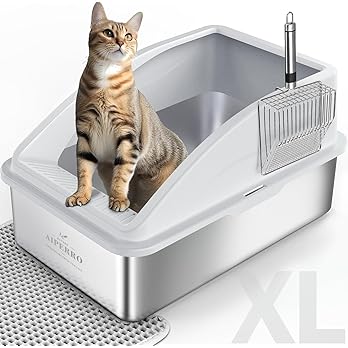 Garoopion Cat Litter Box Mat, Large 40" X 28" Litter Trapping Mat for Cats, Waterproof Silicone Pad for Floor, Gray — image 8