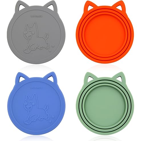 4 Pack Pet Food Can Cover Silicone Can Lids for Dog and Cat Food(Universal Size, One fit 3 Standard Size Food Cans) — image 9