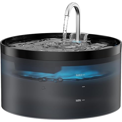 Cat Water Fountain: Dog Bowl Fountains - Automatic Pet Dispenser - Dogs Drinking Waterer Bowls Indoor - Auto Watering Dish Supplies - Easy Cleaning Animal Machine - Quiet 67oz/2L Kitty Drink Fountain — image 11