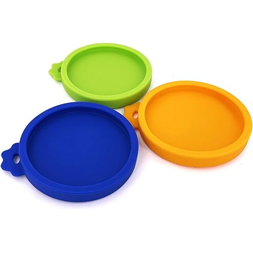 Comtim Pet Food Can Cover Silicone Can Lids for Dog and Cat Food(Universal Size,One fit 3 Standard Size Food Cans),Blue and Green — image 10