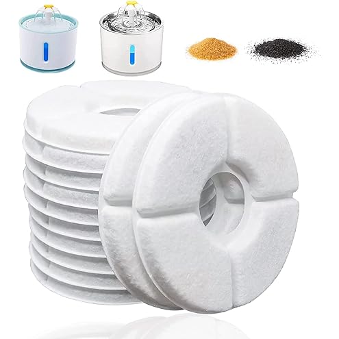 Cat/Pet Water Fountain Filters, 12 Pieces Set Pack of 8 Replacement Filter Fit for 81oz/2.4L, 3 Filtration System with 4 Pre-Filter Sponges — image 10