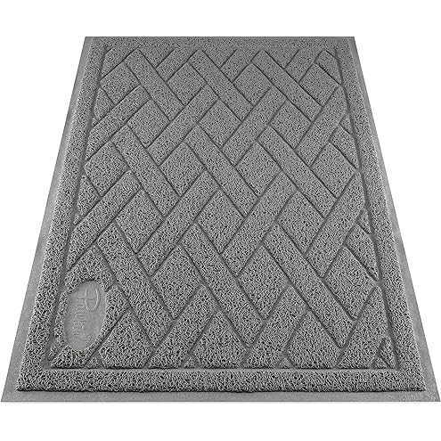 GORILLA GRIP Cat Litter Box Mat, Cushioned Coil Mesh Litter Trapping Mats, Scatter Control Supplies for Less Mess, Phthalate Free, Ultra Deep Catch Grooves, Rinse or Vacuum to Clean, 24x17 Gray — image 11