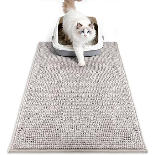 CatGuru Cat Litter Mat, Medium, Extra Large, XXL, Waterproof Litter Box Mat, Non Slip Kitty Litter Mat, Machine Washable Litter Trapping Mat, Soft Litter Tray, Cat Stuff (XL, Gray/Heavy-Duty) — image 10