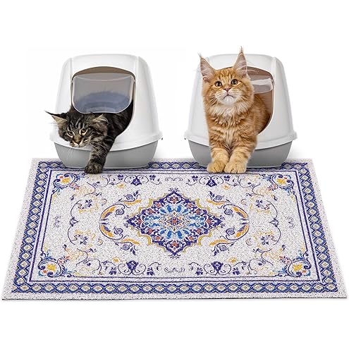 Lovewag Pets Cat Litter Mat 2 Pack - Large 36x48 Machine Washable Easy Clean Non-Slip Waterproof Trapping Mats for Cats - (Marmalade Sunshine) — image 10