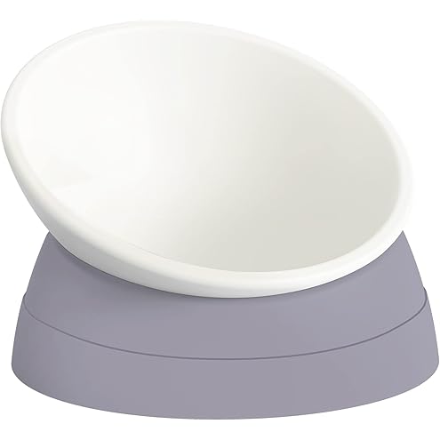 LoeJan Elevated Cat Food Bowl, 5 Oz Ceramic Raised and Tilted Water Bowl, Anti Vomiting and Protect Pets' Spines Dishes for Small Dog, Fat Faced Cat, Kitten (White, 1 Pack) — image 10