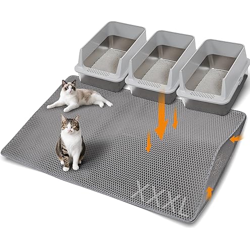 Fostanfly Cat Litter Mat - Extra Large XL 45"x 27" Cat Litter Trapping Mat, Machine Washable Double Layer Design, Urine & Waterproof for Kitty- Easy Clean for Floor — image 10