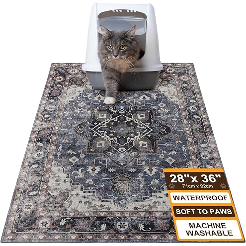 Lovewag Pets Cat Litter Mat 2 Pack - Large 36x48 Machine Washable Easy Clean Non-Slip Waterproof Trapping Mats for Cats - (Marmalade Sunshine) — image 11