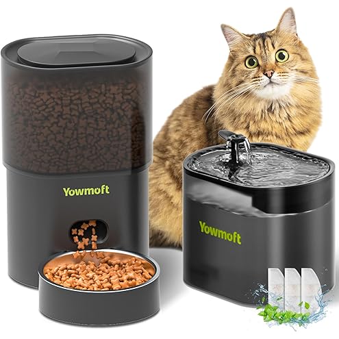 Automatic Cat Feeder and Water Fountain, 4L/16Cups Pet Dry Food Dispenser 2L Water Dispenser, Locking Lid, Programmable Timer 6 Daily Meals, 10s Voice Recorder, Cat Accessories for Puppy Kitten — image 11