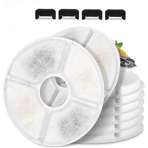 4/12/16 Pack Cat Water Fountain Filters, Cirfifth Triple Filtration System Pet Cat Fountain Filter Replacement for 84oz/2.5L Automatic Cat Fountain (12 Pack) — image 11