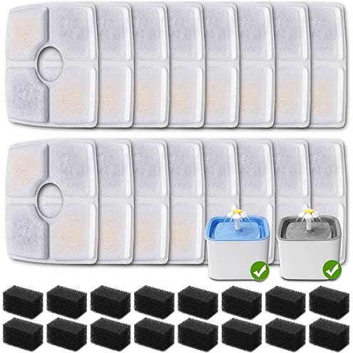 Cat Water Fountain Filters,10 Pack Replacement Filter Fit for Top Square 84oz/2.5L Cat Pet Fountain, 3 Filtration System — image 11