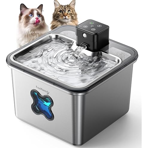 Veken Innovation Award Winner Stainless Steel Cat Water Fountain, 108oz/3.2L Automatic Pet Fountain Dog Water Dispenser with 3 Replacement Filters & Silicone Mat, Gifts for Cats, Dogs (Silver) — image 12
