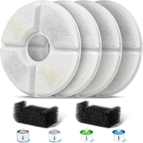 4/12/16 Pack Cat Water Fountain Filters, Cirfifth Triple Filtration System Pet Cat Fountain Filter Replacement for 84oz/2.5L Automatic Cat Fountain (12 Pack) — image 15