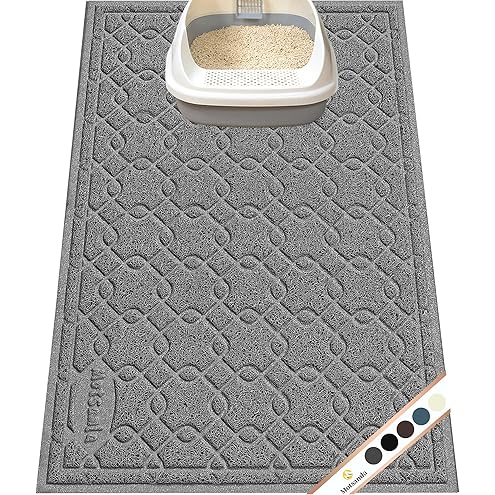 Cat Litter Box Mat, 35" x 24" Large Kitty Litter Trapping Mat Keep Floor Clean, Litter Box Mat Scatter Control, Waterproof, Easy to Clean, Durable Large Size Litter Mats for Floor — image 12