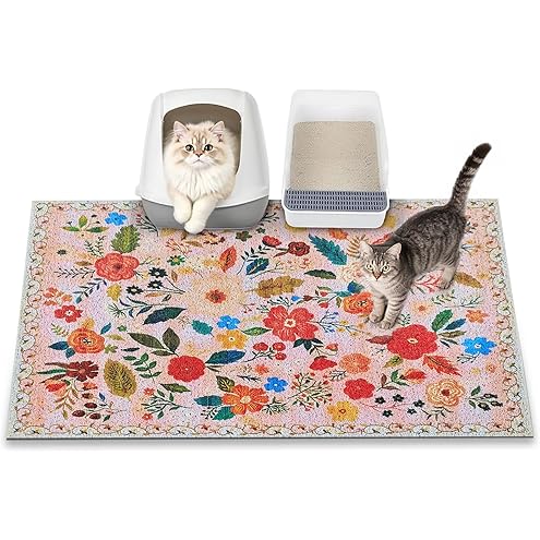 Lovewag Pets Cat Litter Mat 2 Pack - Large 36x48 Machine Washable Easy Clean Non-Slip Waterproof Trapping Mats for Cats - (Marmalade Sunshine) — image 12