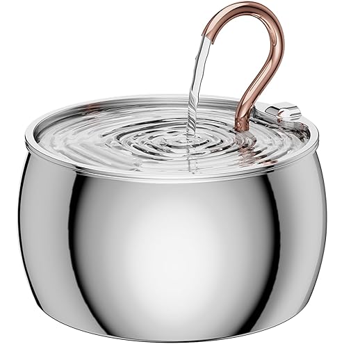 KittySpout Stainless Steel Cat Water Fountain Automatic Drinking Fountain, Quiet Circulating Water Bowl, Dishwasher Safe, Indoor Pet Fountain for Hydrated Healthy Cats (Stainless Steel, 4L Corded) — image 12