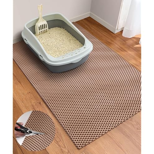 Neater Pets Jute Cat Litter Trapping Mat - Catches Spilled Litter Mess from Kitty Litter Box to Protect Floors, Soft on Cats Paws, Anti-Skid Backing, Easy to Clean, Beige, 24" x 36" — image 12