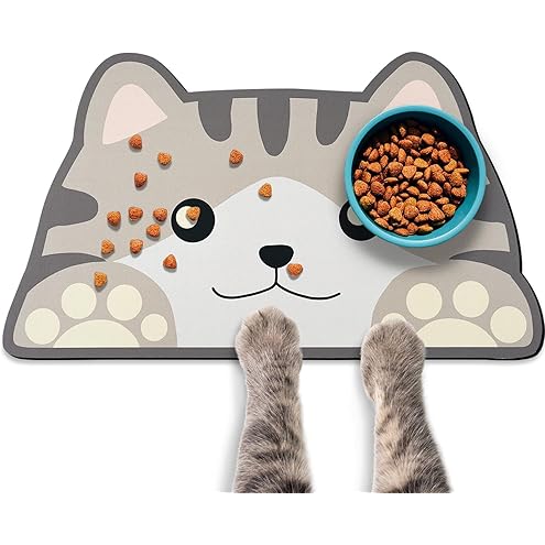 Coomazy Cat Food & Water Mat, Thicker Non-Slip Silicone Mat with Raised Edge (Pink, Medium) — image 13