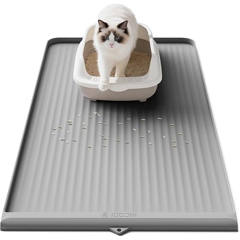 Large Cat Litter Mat: Silicone Litter Trapping Mat for Litter Box - Easy to Clean Waterproof & Anti-Slip Soft Rubber Mat - Durable Design Traps Pellet & Clay Litter — image 13