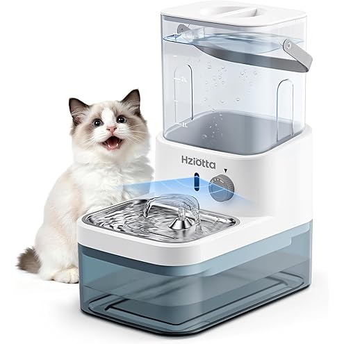 Wireless Cat Water Fountain No Filters, Wastewater Separation, FEELNEEDY Stainless Steel Bowl, 3.5L Pet Water Fountain for Cats & Dogs Dispenser, White — image 13