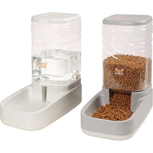 Automatic Cat Feeder and Water Dispenser in Set with Pet Food Bowl,Gravity Dog Waterer and Food Feeder for Small Medium Dog Cat Puppy Kitten Large Capacity(3.3L,Black) — image 13