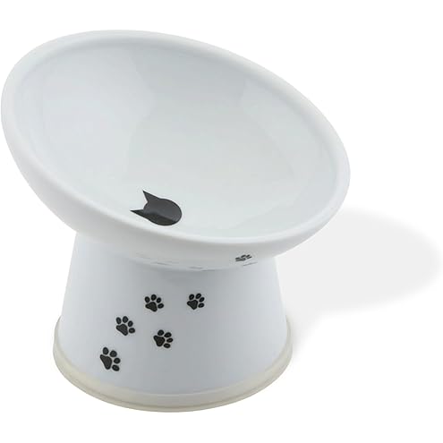 Necoichi Raised Cat Food Bowl – Ceramic Elevated Cat Bowl for Whisker & Neck Fatigue, Dishwasher Microwave Safe – Non-Slip & Anti Vomiting Ergonomic Design (Cats, Regular, 1-Cup Capacity) — image 13