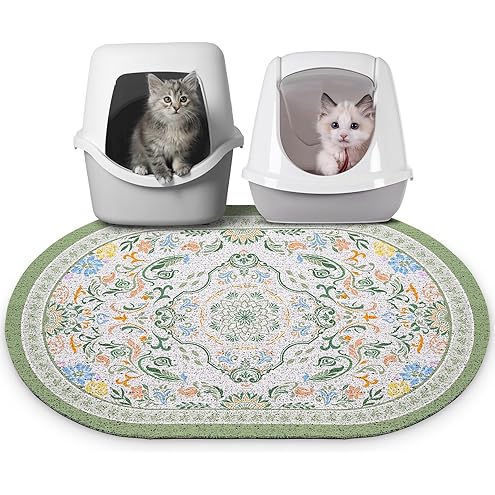 Lovewag Pets Cat Litter Mat 2 Pack - Large 36x48 Machine Washable Easy Clean Non-Slip Waterproof Trapping Mats for Cats - (Marmalade Sunshine) — image 14