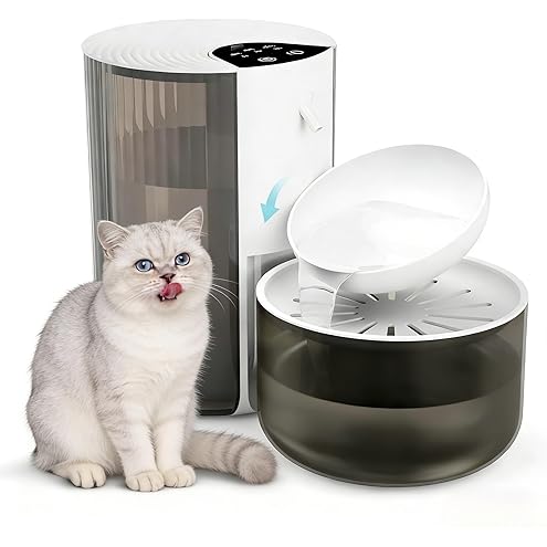 Wireless Cat Water Fountain No Filters, Wastewater Separation, FEELNEEDY Stainless Steel Bowl, 3.5L Pet Water Fountain for Cats & Dogs Dispenser, White — image 14