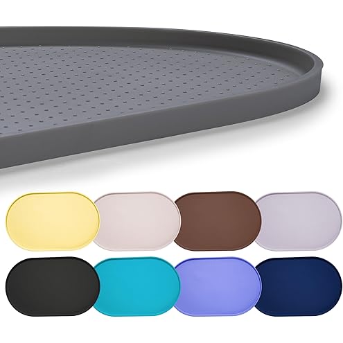 OHMO - Cat Food Mat, Silicone Pet Feeding Mat for Floor Non-Skid Waterproof Dog Water Bowl Tray, Easy to Clean Pet Placemat (Erythrinus, 18 * 9.8'') — image 14