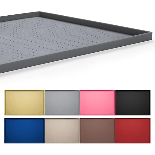Reopet Waterproof Pet Feeding Mat, Non-Slip Silicone Placemats for Dog Cat Food and Water Bowl, High Raised Edges to Prevent Spills and Protect Floors — image 15