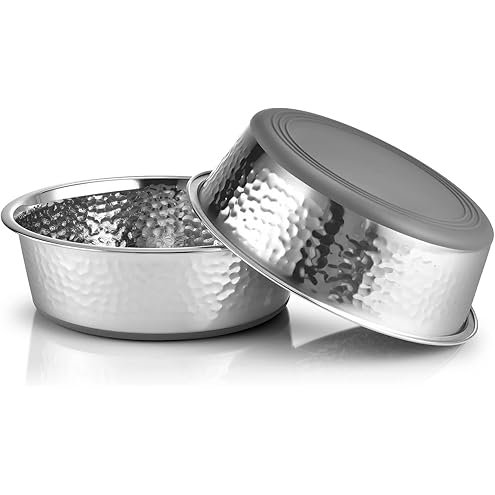 PEGYY11 Nonslip Stainless Steel Dog Cat Bowls, 2 US Cup, 2 Count — image 14