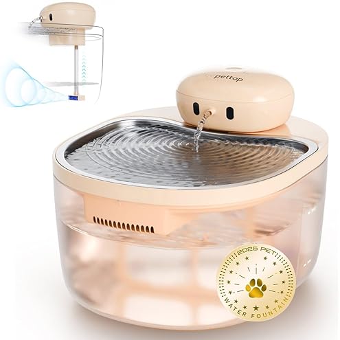 uahpet Cat Water Fountain, Wireless & Battery Operated 2L/67oz Pumpless Automatic Pet Fountain with Motion Sensor, Food-Grade ABS Tray, Easy to Clean Water Dispenser for Cats — image 14