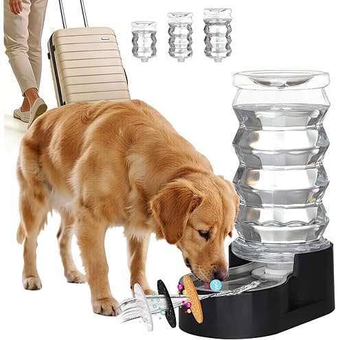 Heouvo 2.5 Gallon Automatic Dog Water Dispenser【Wide Mouth for Easy Hand-in Cleaning】【Removable Stainless Steel Bowl】, Gravity Refilling Large Capacity for Cats and Dogs, Multi-Pet Homes — image 15