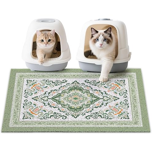 Lovewag Pets Cat Litter Mat 2 Pack - Large 36x48 Machine Washable Easy Clean Non-Slip Waterproof Trapping Mats for Cats - (Marmalade Sunshine) — image 15