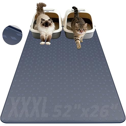 Silicone Cat Litter Mat, XXL 51''×25.6'' Litter Box Mat, Waterproof Floor Mat for Pets, Litter Trapping, Easy to Clean, Soft on Paws (Dark Grey) — image 15