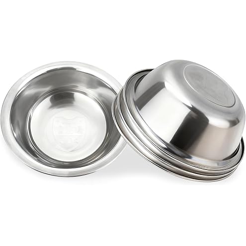 Tifanso 6PCS Stainless Steel Cat Bowls Dishes, 5.6” Metal Shallow Wide Whisker Friendly Cat Food Water Feeding Bowl, Kitten Plates, Basic Indoor Pet Food Tray, Dishwasher Safe — image 15