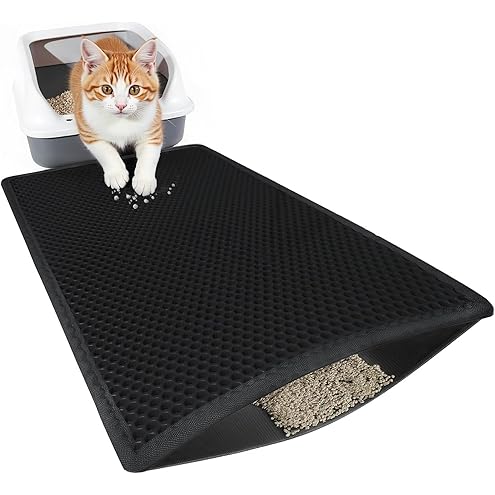 Double Layer Cat Litter Mat, 24x15 Inch Waterproof Litters Box Mat, Non-Slip Cat Mat for Litter Box — image 15