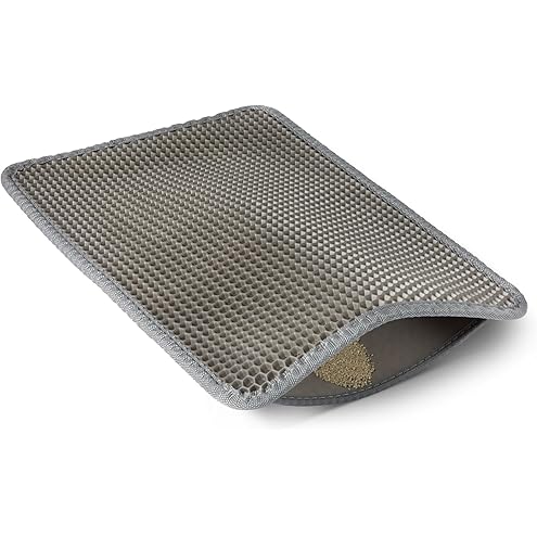 Pieviev Cat Litter Mat Double Layer Waterproof Urine Proof Trapping Mat 1 Pack (Gray, 24x15 Inch (Pack of 1)) — image 15